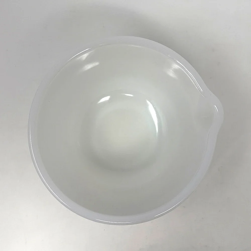 Glasbake for Sunbeam White Milk Glass Mixing Bowl Pour Spout 6.5
